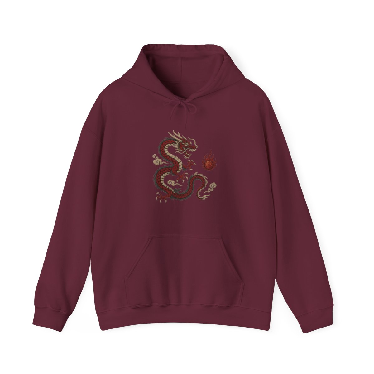 Embroidered Dragon Streetwear Hoodie - alternate angle 3, merchandise