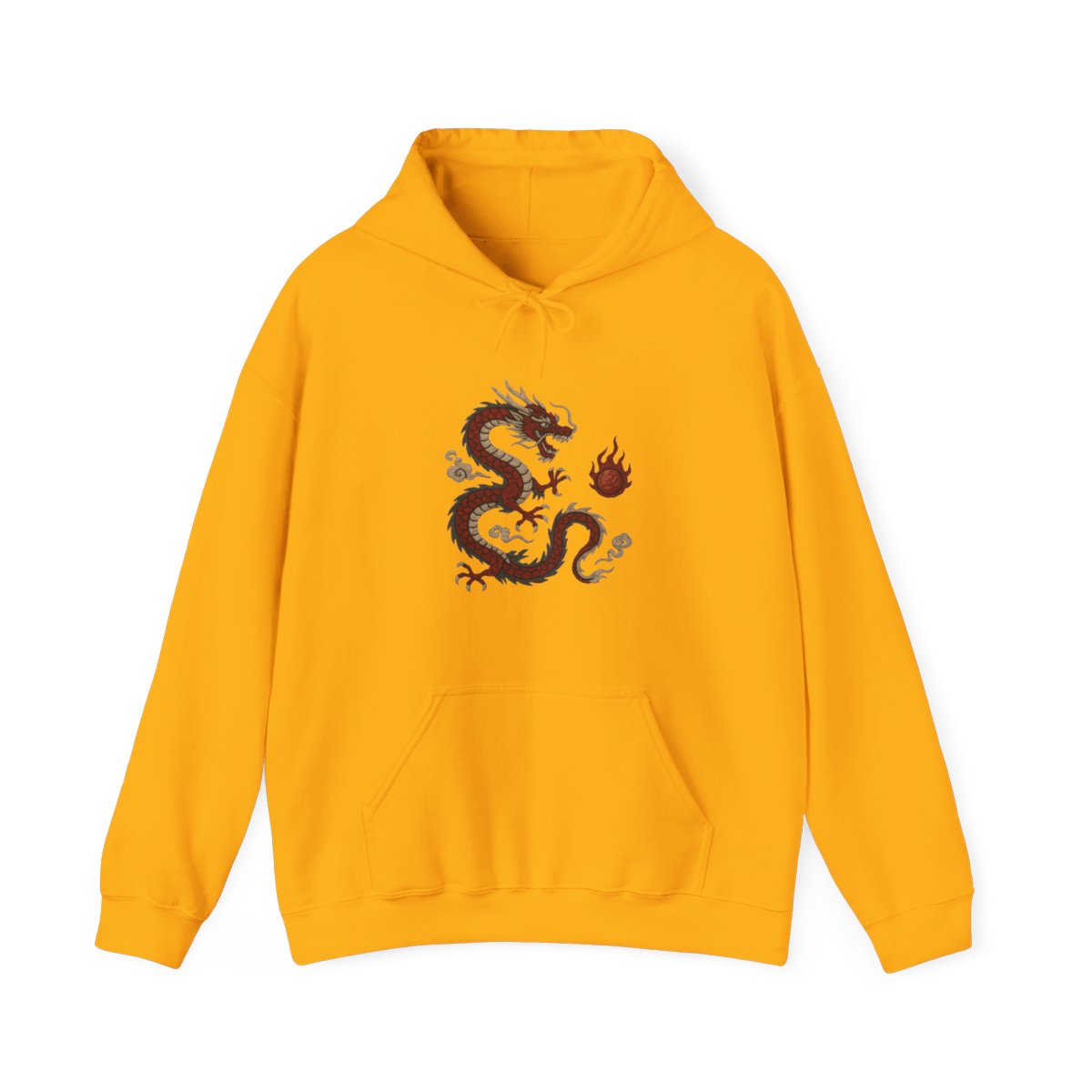 Embroidered Dragon Streetwear Hoodie - alternate angle 2, merchandise