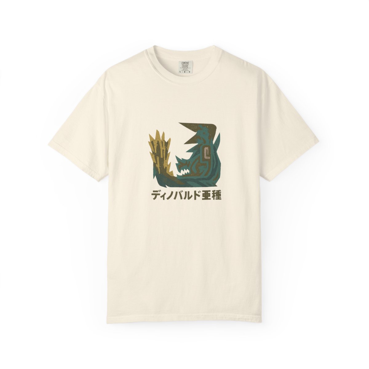 Monster Hunter Iceborne Acidic Glavenus Kanji T-Shirt - alternate angle 2, merchandise