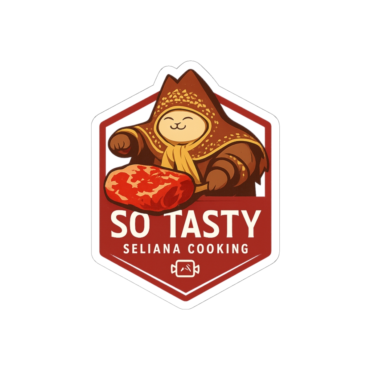 Monster Hunter Seliana Cooking Chef Sticker | Cute Gaming Decal - alternate angle 1, merchandise