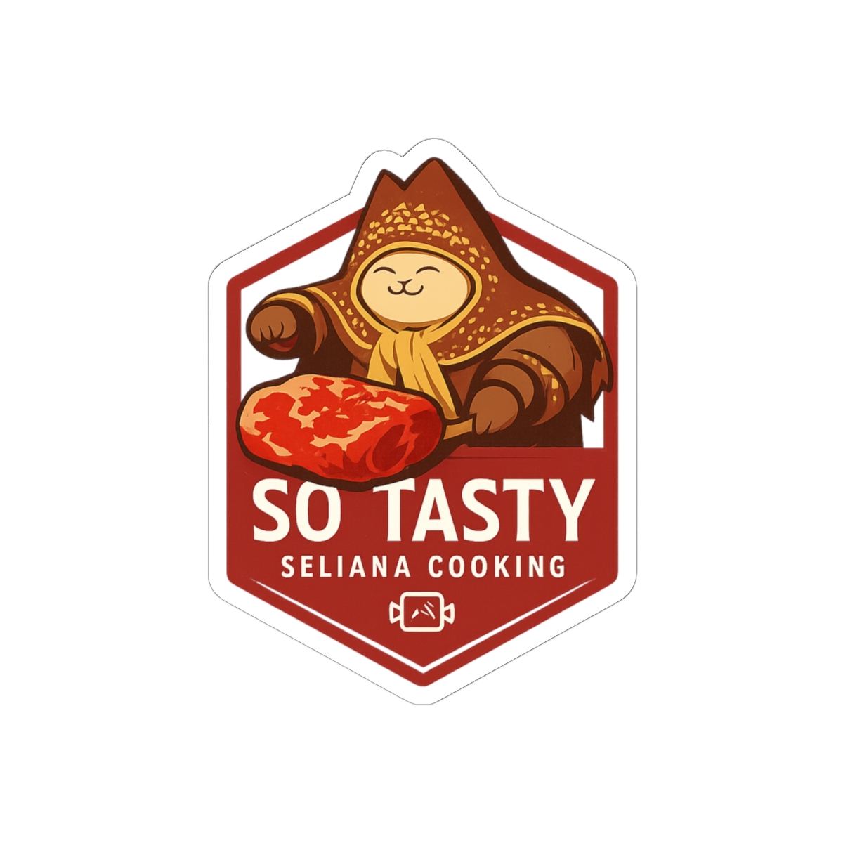 Monster Hunter Seliana Cooking Chef Sticker | Cute Gaming Decal - alternate angle 2, merchandise