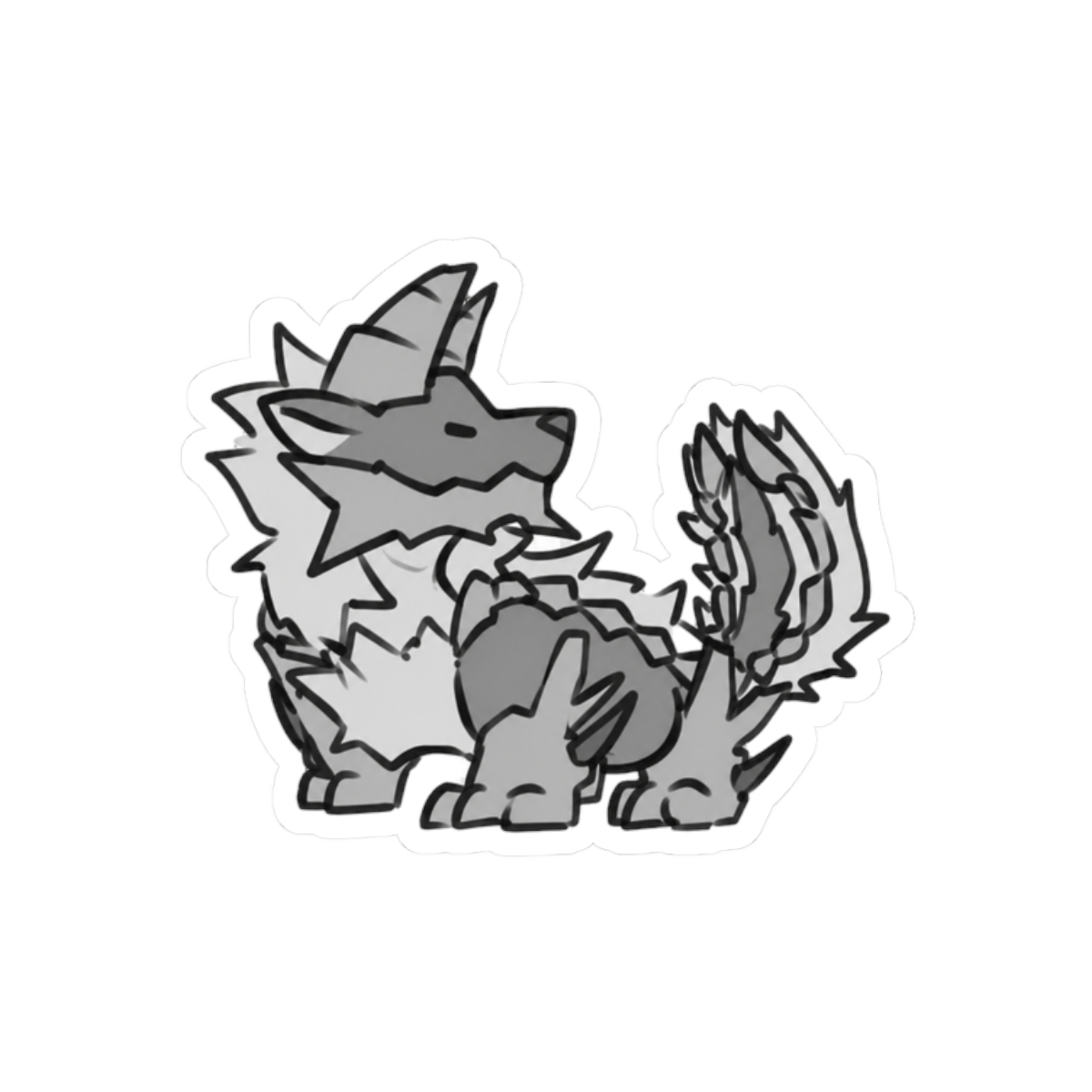 Monster Hunter Zinogre Sticker - alternate angle 3, merchandise