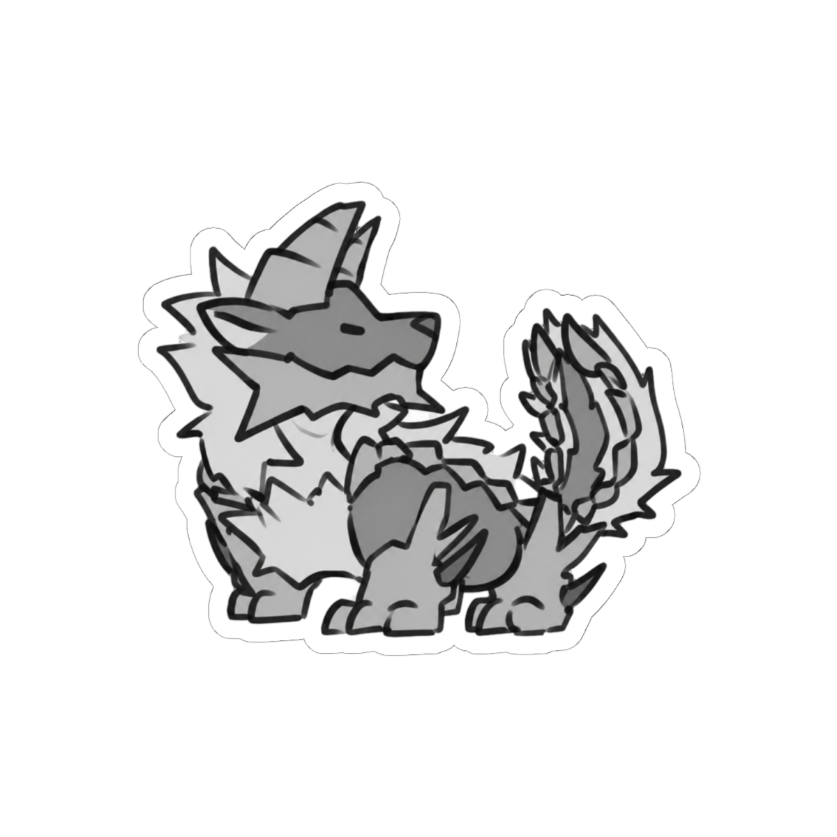 Monster Hunter Zinogre Sticker - alternate angle 1, merchandise