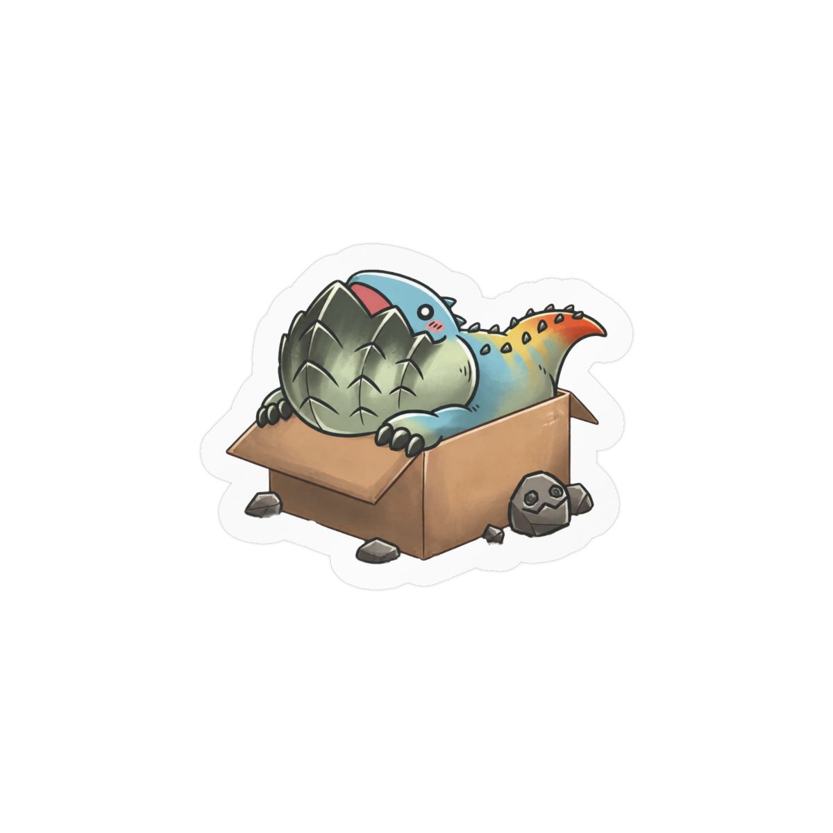 Boxy Dodogama Sticker | Cute Monster Hunter Vinyl Decal - alternate angle 1, merchandise
