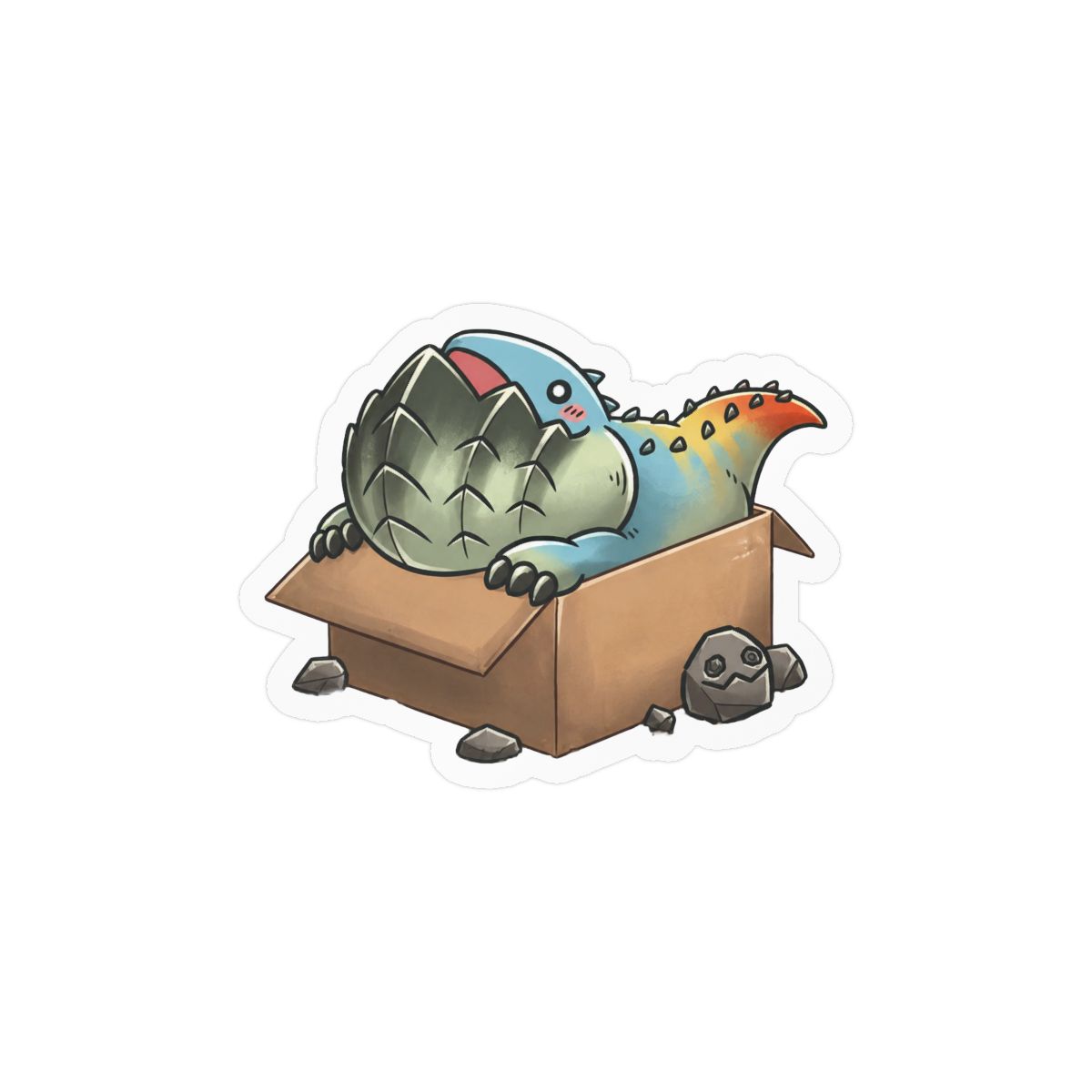 Boxy Dodogama Sticker | Cute Monster Hunter Vinyl Decal - alternate angle 2, merchandise