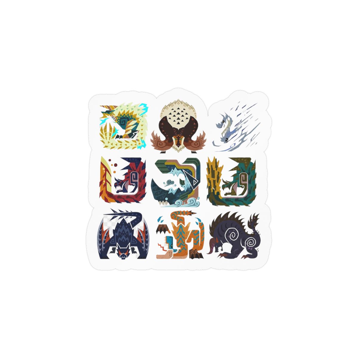 Monster Hunter World MHW Epic Gaming Sticker Set | Gamer Vinyl Decals - alternate angle 1, merchandise