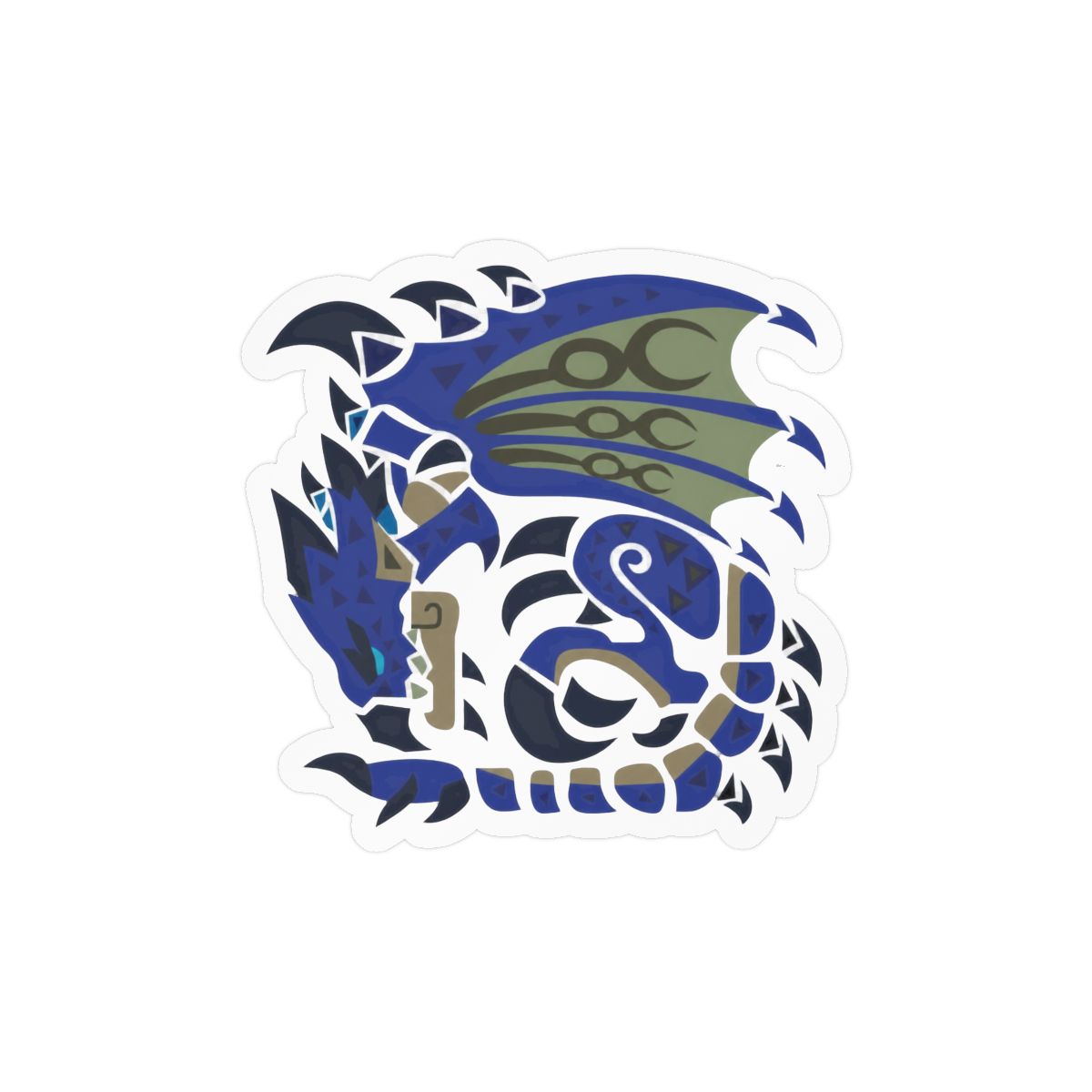 Azure Rathalos Monster Hunter Sticker | Bold Gaming Vinyl Decal - alternate angle 2, merchandise