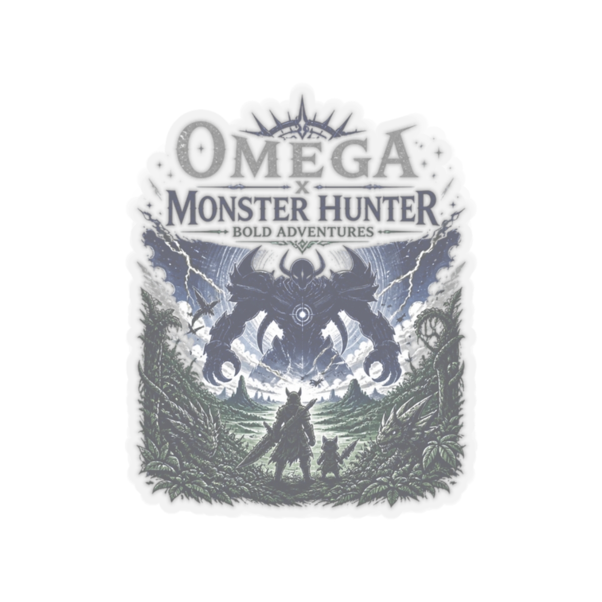 Monster Hunter Wilds "Omega x Monster Hunter: Bold Adventures" Sticker